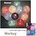 Produktbild Led Lichterkette, Morbuy Kugel Lichterkette 6CM Baumwoll Kugel Batterie LED Lichterkette Festlich Hochzeiten Geburtstag Party 10 Baumwollkugeln LED Batterie Farbe Themen Lichterkette 1.8m (1.8m/ 10 Lichter, Stunner)