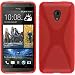 Produktbild PhoneNatic Case für HTC Desire 700 Hülle Silikon rot X-Style + 2 Schutzfolien