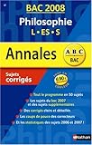 Philosophie L, ES, S : Sujets corrigés