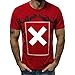 Produktbild LUCKYCAT Herren T-Shirt Kurzarm Modern Motiv Täglichen Shirt Rundhals Herren T-Shirt Tee Kurzarm Shirt Mit O-Ausschnitt Herren T-Shirt Kurzarm Modern Aufdruck Täglichen Shirt Rundhals Figurbetont