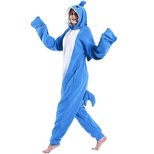 LorranTree Onesie Kostüm Jumpsuit Möwe Costume Damen Herren Erwachsene Relaxo Pyjama Tier Vogel Seagull Weihnachten Halloween Schlafanzug SY-HaiOu XL