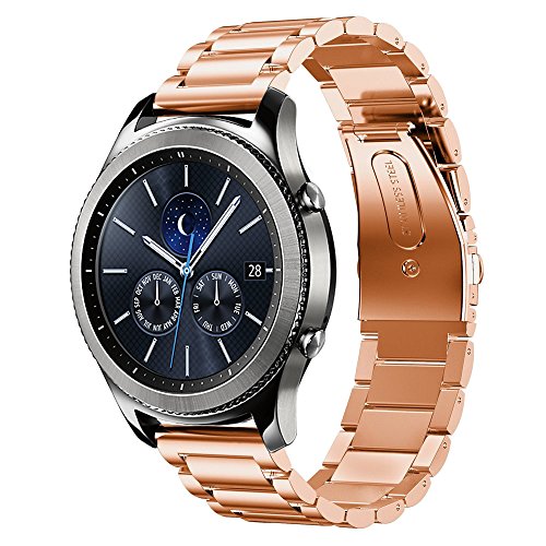 Samsung Gear S3 Armbanduhr Band, kuxiu verstellbar Edelstahl Metall Armband Gurt mit Link Anpassung Werkzeug für Samsung Gear S3 Classic/Gear S3 Frontier Smart Watch