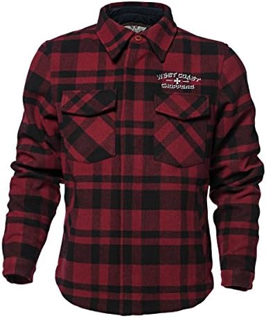 West Coast Choppers WCC Califa Gang Jacket, Color:red/black;Größe:L