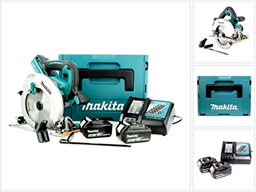 Makita DHS 710 RTJ 36 V Akku Li-Ion Handkreissäge 190 mm im Makpac mit Einlage + Ladegerät + 2x 5,0 Ah Akku