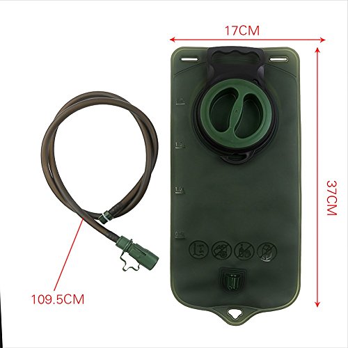 Trinkblase 2 Liter IntiPal – Trinkbeutel Wassertank Wasserbeutel für Rucksack Camping Jogen Trekking o.a. Outdoor-Aktivität - 5
