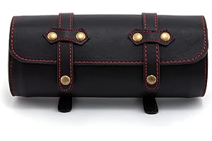 APEBAZY Sacs de selle de moto en cuir avec 2 sangles à boucle #6 (APE-MTGB57)