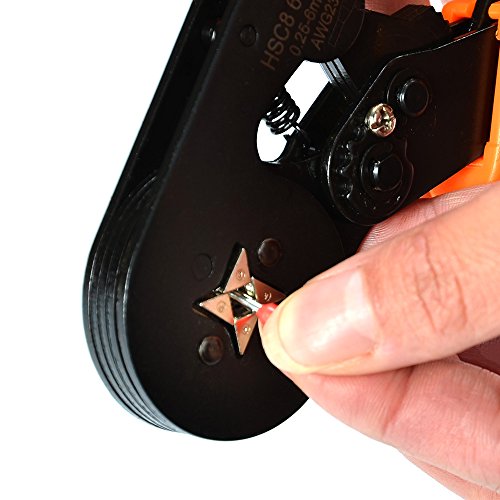 ATPWONZ Aderendhülsen Crimpzange Crimpwerkzeuge Set, 0.25-6.0mm Crimp Tool mit 800 Ratsche Kabelschuhe für isolierte unisolierte Aderendhülsen Ratsche Kabelschuhe - 3