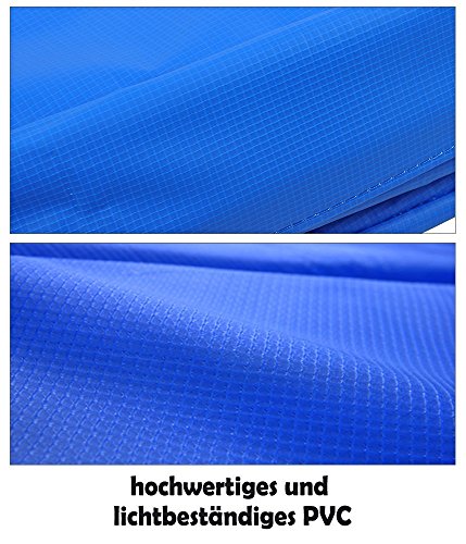 Trampolinzubehör Ersatznetz Sicherheitsnetz oder Federabdeckung für Trampolin 244cm – 6Stangen 305cm – 6Stangen 305cm – 8Stangen 366cm – 8Stangen 396cm – 8Stangen 430cm – 8Stangen,180cm Höhe Trampolinnetz,blau PVC – UV beständige Randschutz Randabdeckung - 5