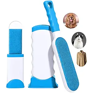 clorest Pet Hair Remover, Lint Brush Double-Sided - Fur & Lint Removal Brushes with Self-Cleaning Base- Remove Cat and Dog Fur, Lint, Fluff from Carpet, Car Seat, Couch, Clothing, Bedding, Fabric