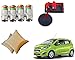 Auto Pearl Premium Quality Car Accessories Combo of Car Tyre Air Alert Valve Cap Set of 4 Pcs. & Car Vastra Cushion Pillow Beige Color Set of 2 Pcs For Car & Home. & Premium Make Red Black Car Pet Seat Cover. For Chevrolet Beat Type-2 RS.1572.00