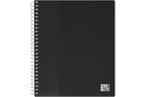 OXFORD Porte fiches bristol A5 School Life 80 vues / 40 pochettes Couverture Polypro Noir