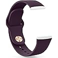 Tobfit Silicone Band for Fitbit Versa 3 4 Fitness Tracker,Soft Sport Strap for Fitbit Sense Fitness Tracker (Watch Not Included), Adjustable Wristband with Metal Buckle for Men Women