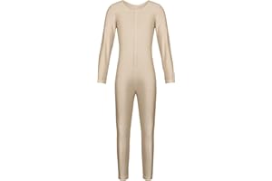 iiniim Maillot Manga Larga Niña Bodies Jumpsuit Deportivo Mono Leotardo Gimnasia Body Elástico Ropa de Deporte Invierno para Niños Niñas Unitard Dancewear