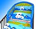 2 Piece/Pc BABY BEDDING SET COT BED QUILT/DUVET PILLOW CASE COVER 120x90 (Teddy & Fish Blue)