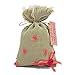 Produktbild 20 Hochzeit Kleine Burlap Favor Taschen Rustic Party Gunst Tasche Sack Jute Kordel Tasche Beutel mit benutzerdefinierten Tag 4 "x6.5" inches