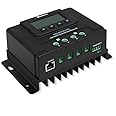 Renogy 20A MPPT Solar Charge Controller 12V 24V Auto MPPT with LCD Backlit Display, Temp Sensor, for Gel Sealed Flooded and Lithium Battery, Rover Elite