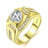  CAJA DE REGALO : Este anillo oro para hombre viene con una caja de regalo de moda para que el regalo de moda sea aún más impresionante