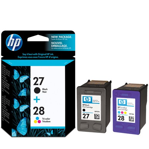 2 Tintenpatronen HP - Nr. 27 + Nr. 28