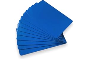 NFCTAGIFY 10 x NFC Visit Cards Tags | NXP Chip NTAG213 | 144 Bytes Memory | colored Hard PVC Business Cards | High Scan Strength … (blue)