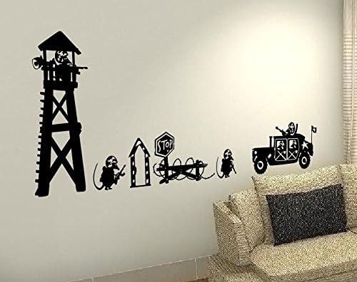 XXL Giant Mouse Military Army War Tank Kids Hobby Heart Life Family Love House Together Quotes wall vinyl decals stickers Art Decor DIY