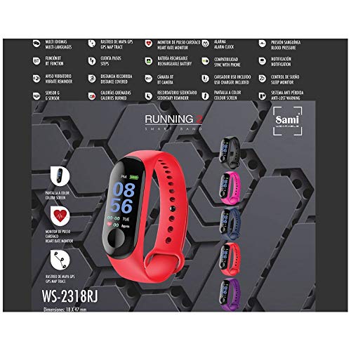 Clock Fx Smartband Actividad Sami running2 roja ws-2318RJ