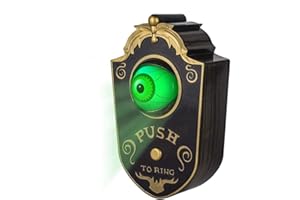 ‎RHEIN BELEUCHTUNG Rhein Beleuchtung Augapfel Türklingel,Gruselige Türklingel Halloween Türklingel,Animierter Augapfel mit Spooky Sounds,Halloween Party Requisite