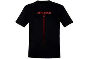 Rammstein T-Shirt Zeig Dich schwarz, Offizielles Band Merchandise Fan Shirt mit Brust- und Rückendruck