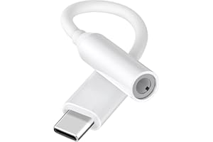 Oumida USB C na gniazdo 3,5 mm, adapter słuchawkowy, kabel audio typu C na AUX, kompatybilny z iPhone 16/15/Pro Max/15 Pro/15 Plus Galaxy S25, S24, S23, S22, Google Pixel 8/7, Pad (biały)