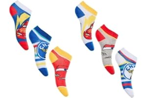 PALLEON 6 pares de calcetines deportivos para niño con diseño de Cars