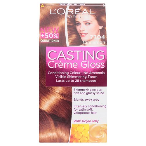 L'Oreal Paris Casting Creme Gloss Hair Colour - Cinnamon (Number 7304), Pack of 3