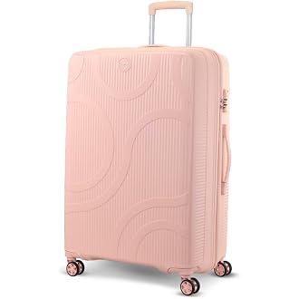 Buy KAMILIANT by American Tourister Selva|Trolley Bag Check-in Medium Size (69 cms) for Travel| Hard Case Polypropylene (PP) Suitcase|360° 8-Wheel Spinner Luggage Trolley|Combination Lock| Peach at Amazon.in