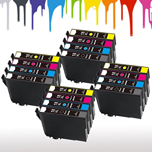 Varios Tian cartucho de tinta Compatible XL reemplazar T1811 T1812 T1813 T1814 para Epson Impresora XP102 XP202 XP212 XP215 XP205 XP225 XP30 XP302 XP305 XP312 XP315 XP322 XP325 XP402 XP412 XP415 XP405 XP422 XP425, color 16inks= 4B+4C+4M+4Y