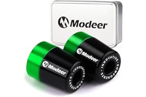Modeer Extrémité de poignée de Guidon pour Z250 Z300 Z400 Z650 Z750 Z800 Z900 Z1000 Moto CNC Guidon en Aluminium Extrémités Plug Balance Pad Accessories (Vert)
