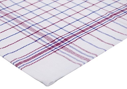 ZOLLNER® 12er-Set Geschirrtücher / Küchenhandtücher / Trockentücher / Handtuch für Küche rot-blau-weiß-kariert 65×70 cm aus 100% Baumwolle, vom Hotelwäschespezialisten, Serie „Thea“ - 4