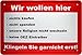 Produktbild Wir wollen hier nichts kaufen, spenden...! Tür Blechschild 20 x 30 cm Blech 360