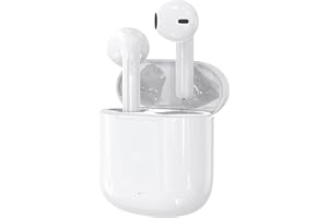 RR WCYDC [Apple MFi Certified] AirPods Bluetooth Headphones, Bluetooth 5.3 Earphones, Immersive 3D Stereo, IP7 Waterproof, Touch Control, Automatic Connection, Up to 40 Hours of Battery, with Charging Case