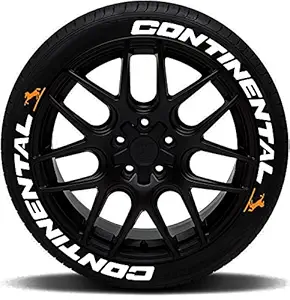 Tyre Tattoo 3D Premium Rubber Car Tyre Stickers Kit for Continental Tyres - A Unique Car Accessory