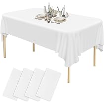 Lot De 8 Nappes Jetables Bleu Marine 137x274cm - Housses De Table Banquet Imperméables