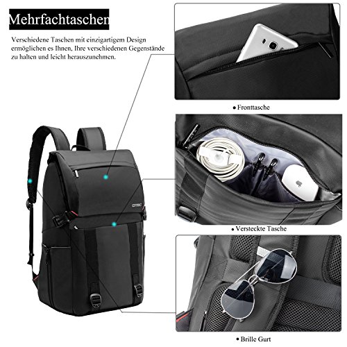 DTBG l  ssiger Rucksack leichtgewichts Daypack mit Utensilientaschen   17 3 Zoll Laptop Rucksack Computer Tasche mit USB Anschluss   unisex Outdoor Wa