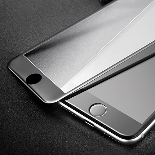iPhone 8 7 Screen Protector, Humixx Slim 3D Curved Full Coverage Shatterproof 9H Tempered Glass Screen Protector [Anti-blue Light] [Anti Fingerprint] HD Screen Cover Film for Apple iPhone 8/7 (Black)