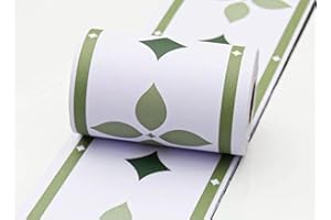 VisitRyl Frise Murale Autocollante Herbe verte à quatre feuilles 10cm X 1000cm Adhésive Réutilisable pour Décoration Intérieure Facile à Poser