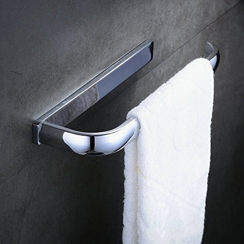 Hiendure® 30cm Messing Handtuchhalter extra lang Toilettenpapier -Rack, polierte Chromoberfläche - 4