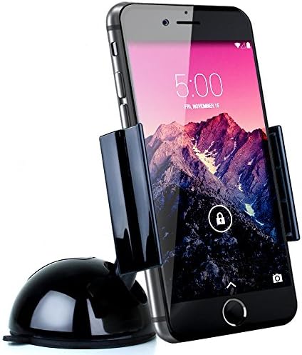 Koomus K2 Dashboard Windshield Universal Smartphone Car Mount Holder Cradle for All iPhone & Android Devices- Retail Packaging - Black