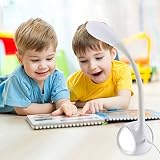 LE Schreibtischlampe 7W LED Atmosphäre-Lampe 3 Helligkeitsstufen dimmbar, voll einstellbare Tischleuchte Leselampe farbwechselhaft Lampenfuß kinder nachttischlampe Weiß - 6
