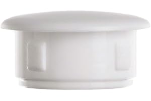 ‎EMFA EMFA Abdeckstopfen für Bohrung Durchmesser 15 mm Weiß RAL 9010 Blindstopfen Abdeckkappen Endkappen Verschlusskappen 25 Stück Kopfdurchmesser 18 mm, Borloch 1,5 cm