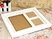 BXT Double Baby Toddler Handprints Footprints Frame Casting Impression Kit with Delicate Baby Photo Frame Set Baby Gift