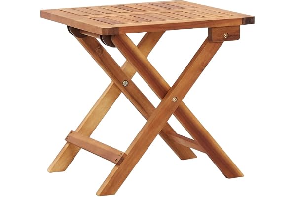 vidaXL Table Pliable de Jardin Table d'Appoint Table à Thé Table Basse Terrasse Patio Extérieur Arrière-Cour 40x40x40 cm Bois d'Acacia Massif
