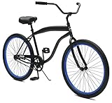 Critical CyclesChatham Beach Mens' Cruiser Bike Matte Black/Deep Blue, 26