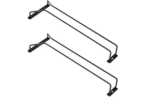 Dianoo Portabicchieri da vino in metallo, 2 pezzi, colore nero, 35,5 cm