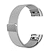 Produktbild Large Bands for Fitbit Charge 2 Replacement Whole Strong Magnetic Milanese Metal Wristbands for Fitbit Charge 2 Heart Rate Fitness (6.1" - 9.9" Women/Men) - Silver